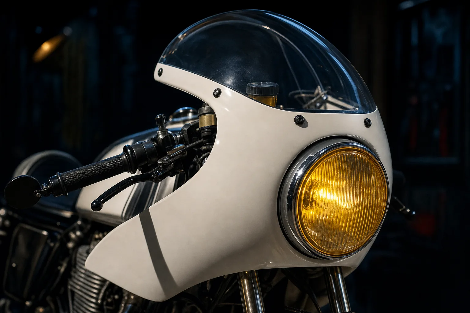 Quarter fairing and genuine yellow glass