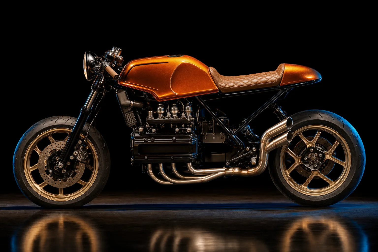 Zinnober, a custom BMW K1100 cafe racer built by BoMoto